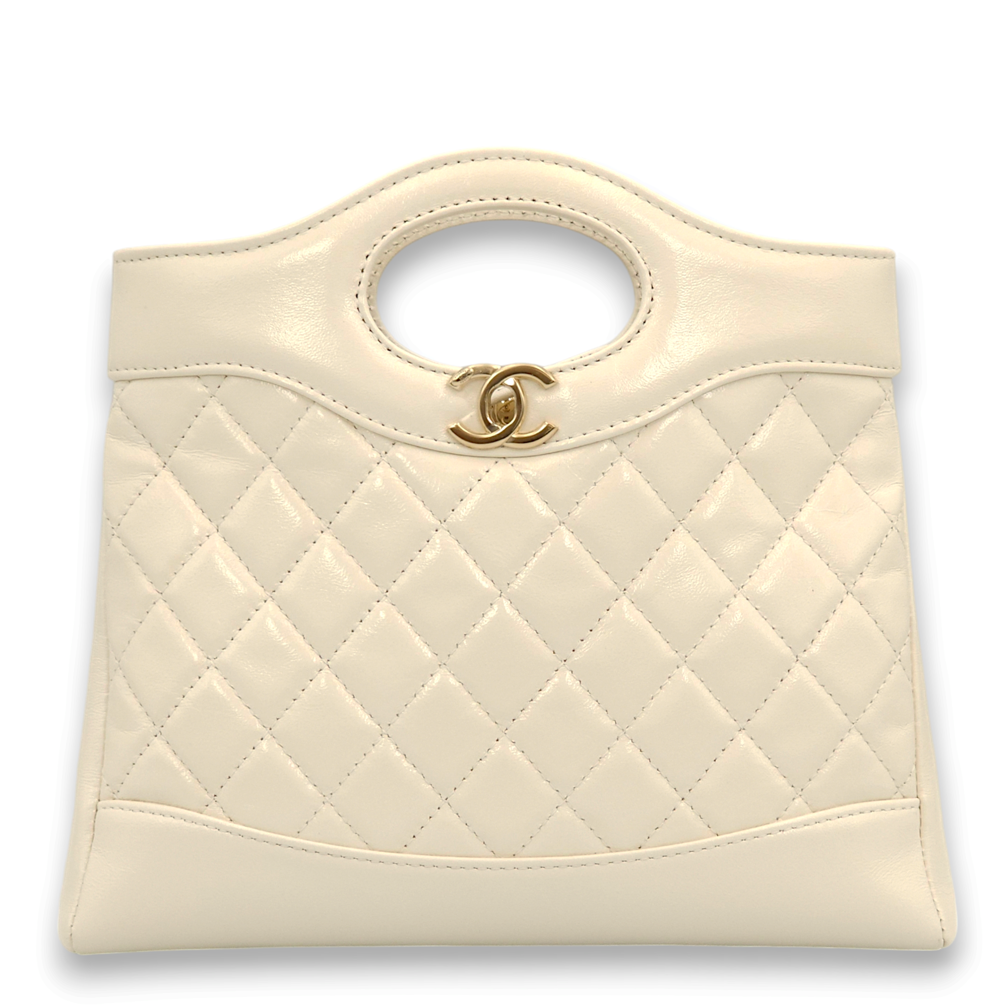 31 Off-white Shoulder Bag in Lambskin, Gold hardware