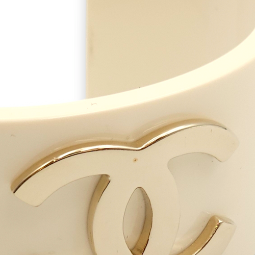 CC Cuff Cream/Ivory Bracelet in Resins, Palladium hardware