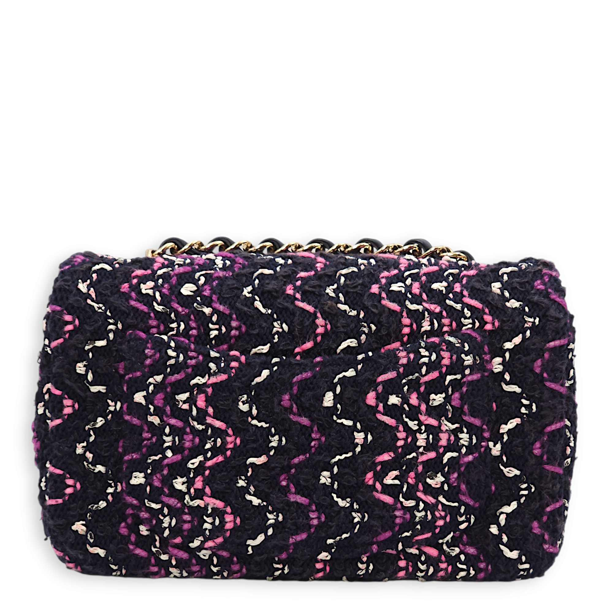 Rectangle  Mini  Purple, Pink, White Crossbody Bag in Tweed Gold hardware CL2407-3741 4