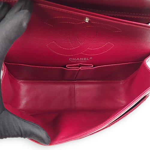 Reissue 226 Dark Red Crossbody Bag in Distressed leather, Palladium hardware