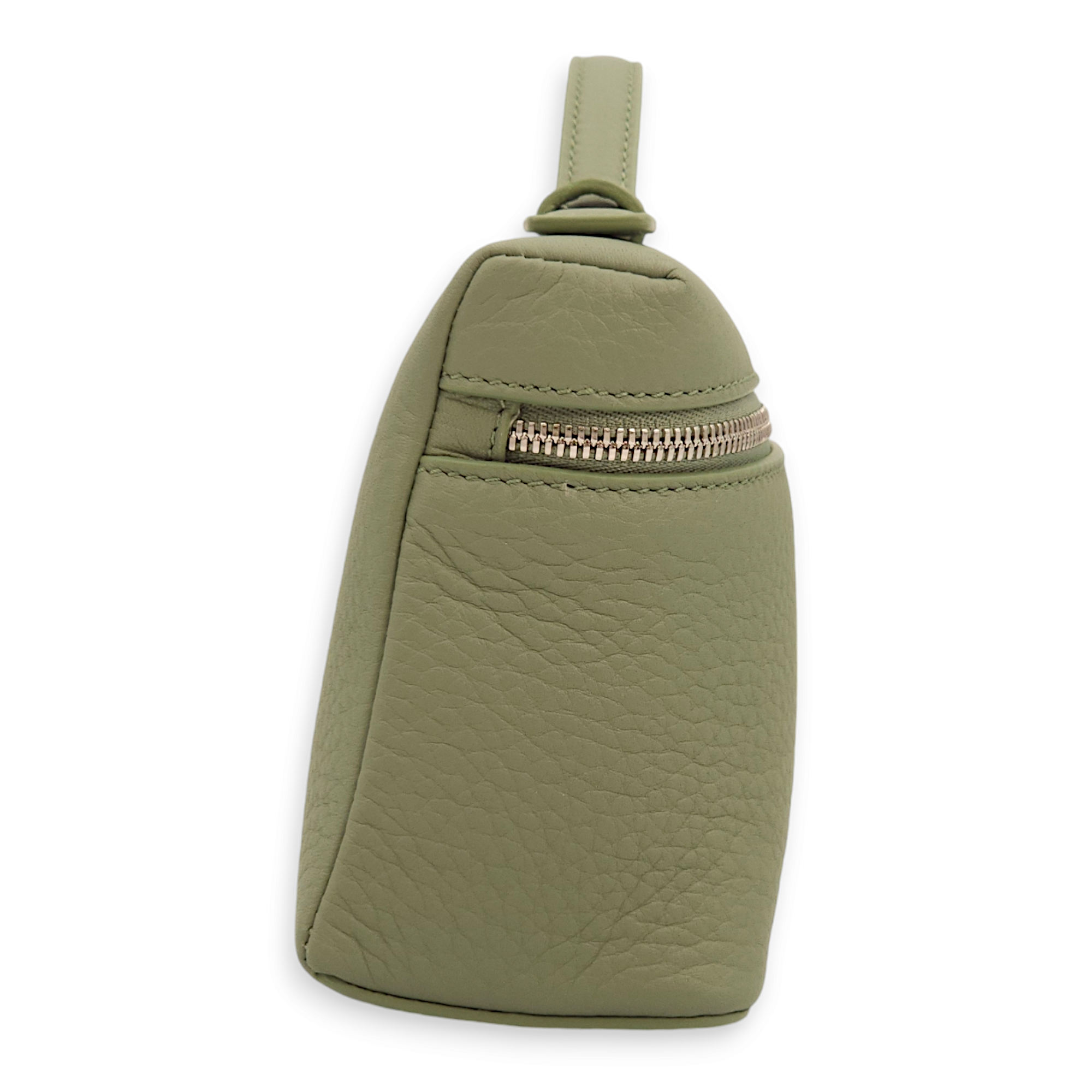 Extra Pocket L19 Green Crossbody Bag in Calfskin, Palladium hardware