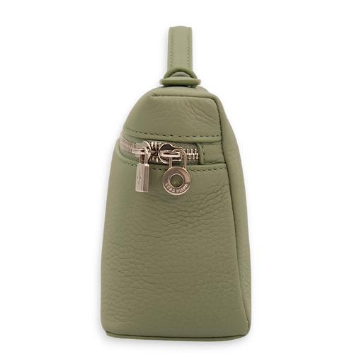 Extra Pocket L19 Green Crossbody Bag in Calfskin, Palladium hardware