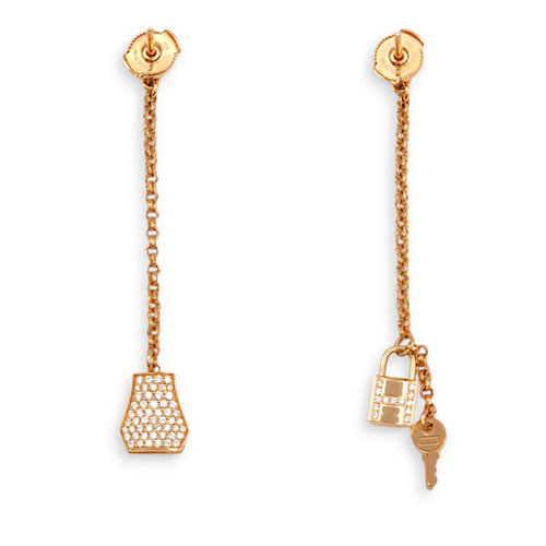 Kelly Clochette 130 Diamond,0.62 Carat Earrings in Rose Gold