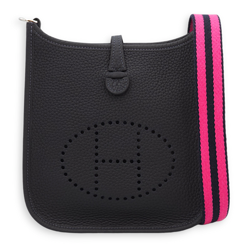 Evelyne Mini Caban/Rose Extreme (Strap) in Clemence, Palladium hardware