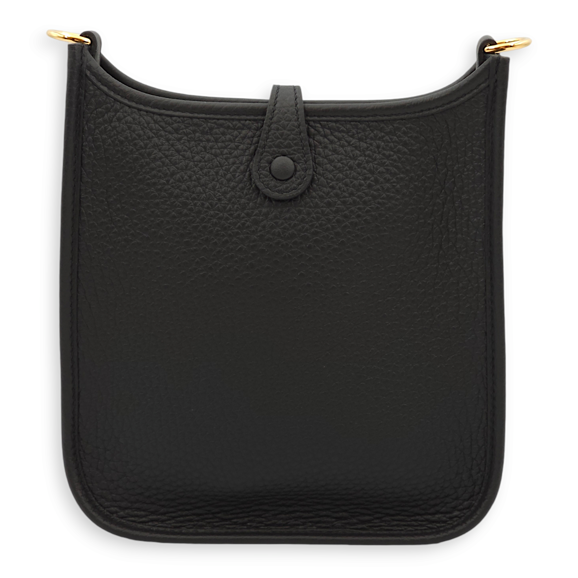 Evelyne Mini Black in Clemence, Gold hardware