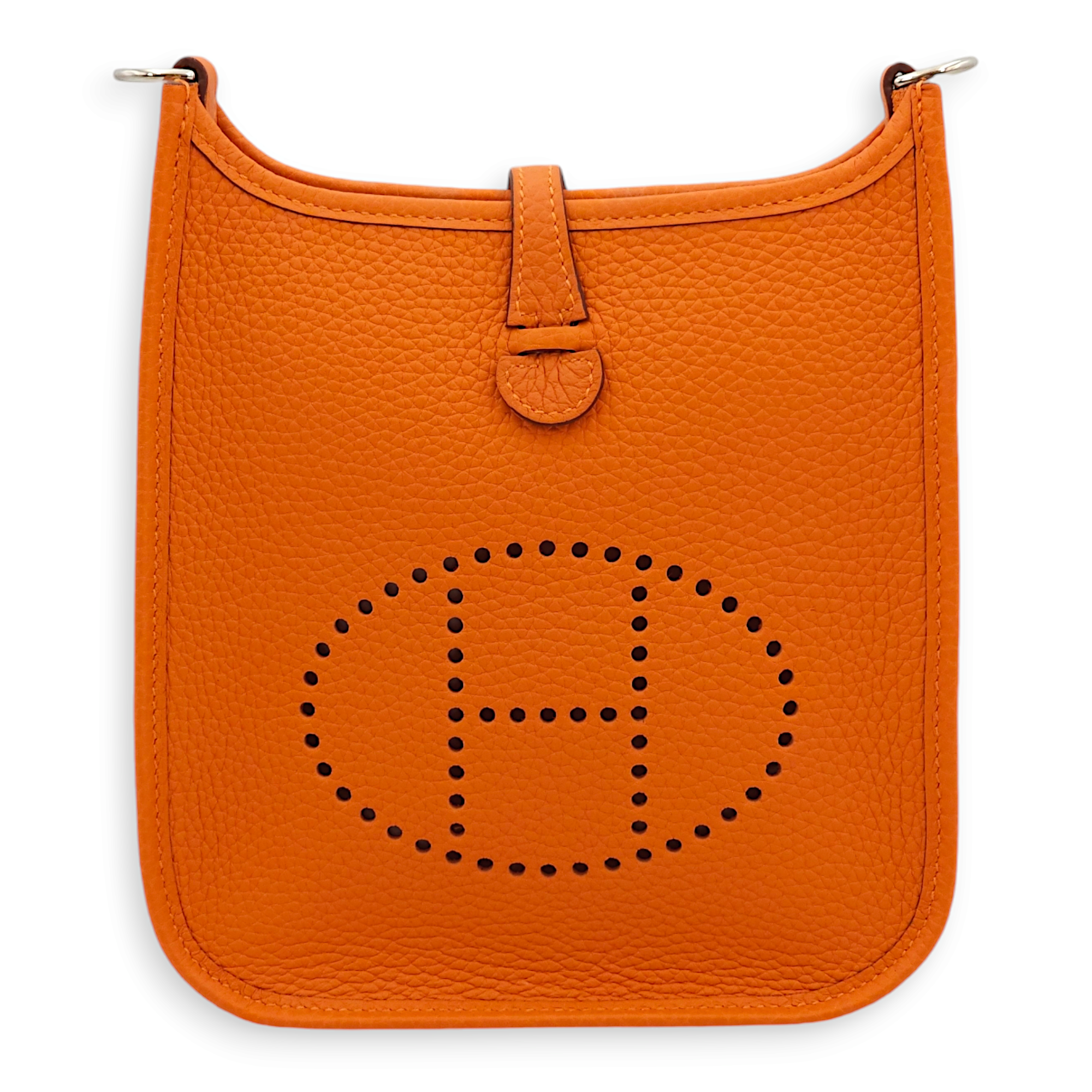 Evelyne Mini Orange in Clemence, Palladium hardware