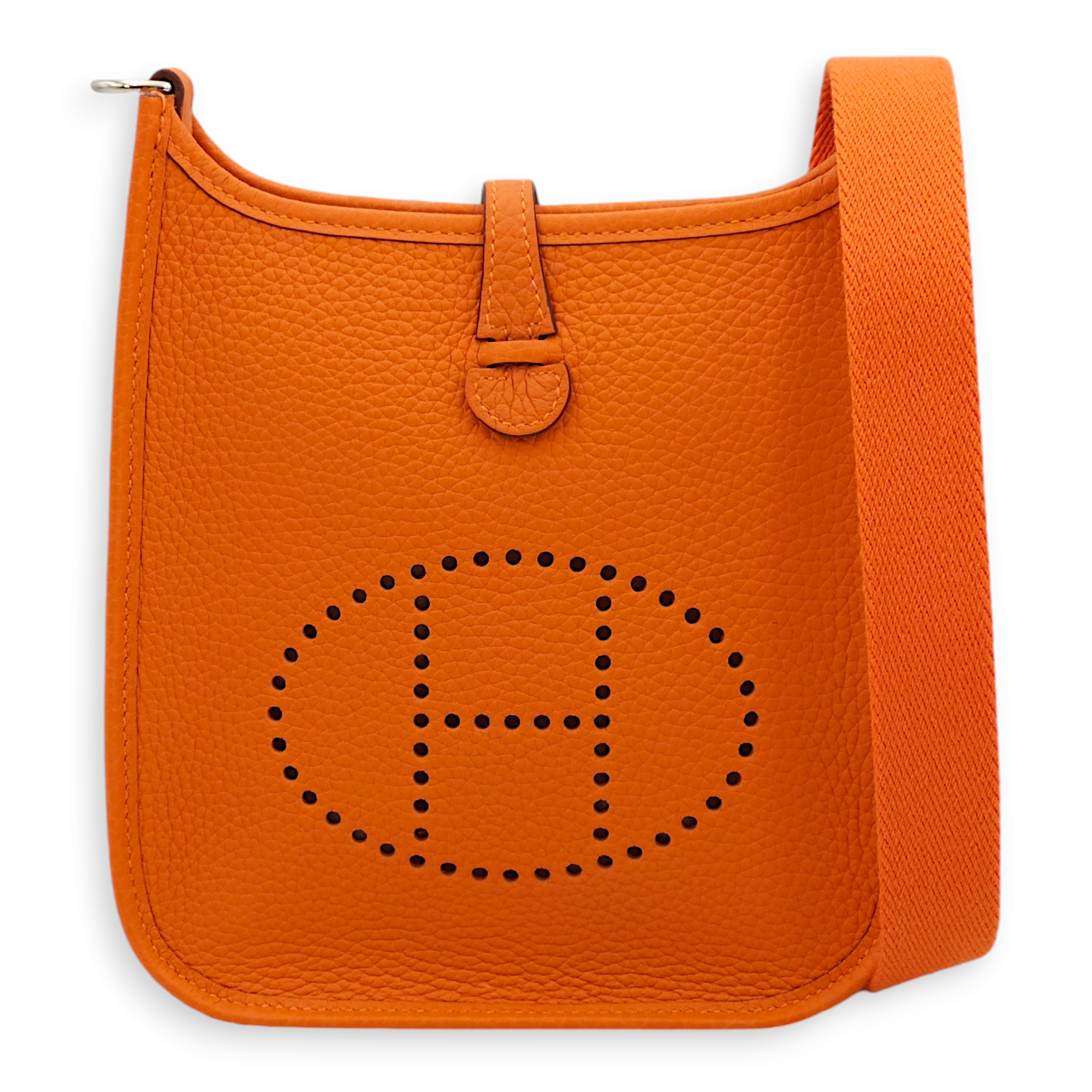 Evelyne Mini Orange in Clemence, Palladium hardware