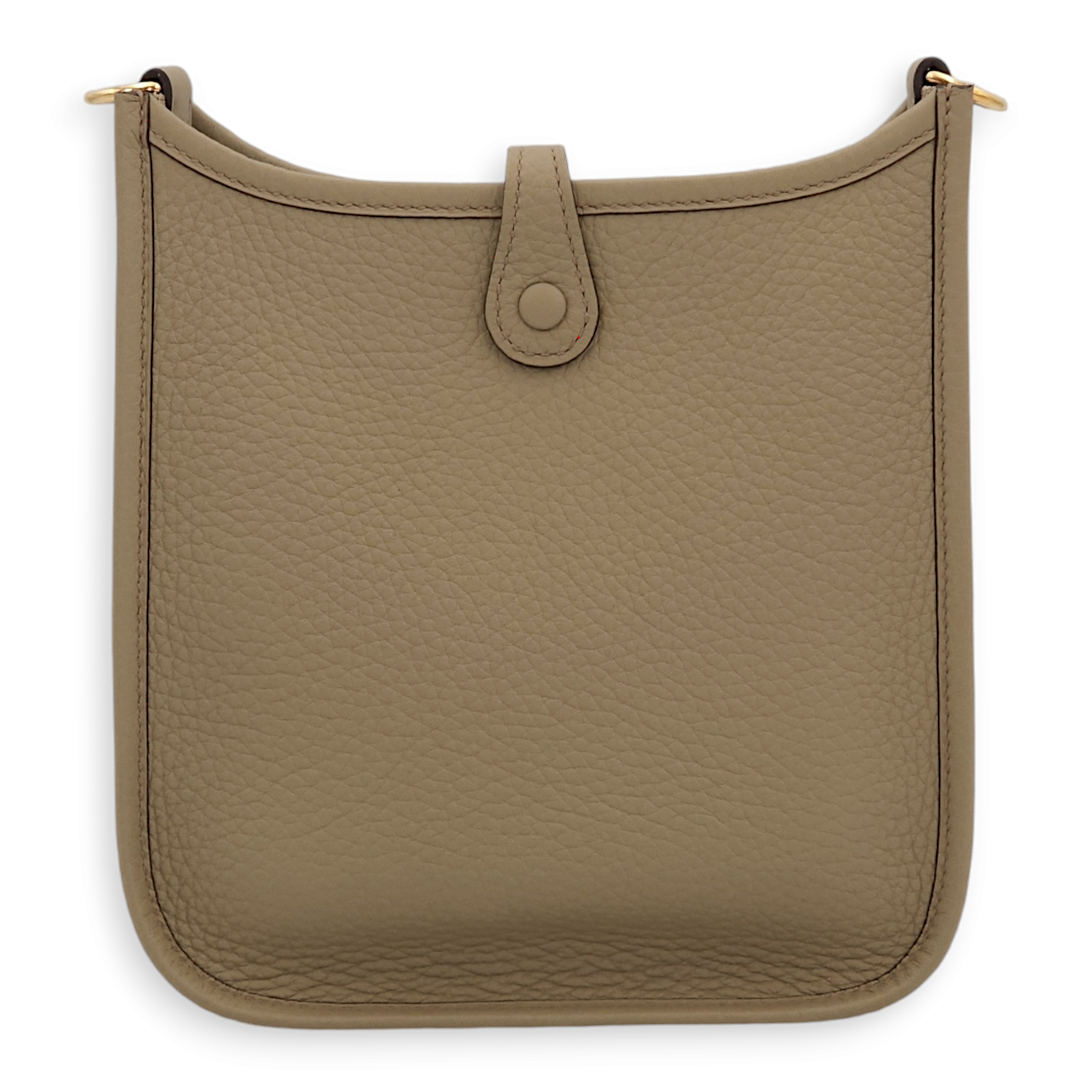 Evelyne Mini Beige Marfa in Clemence, Gold hardware (Short Strap)