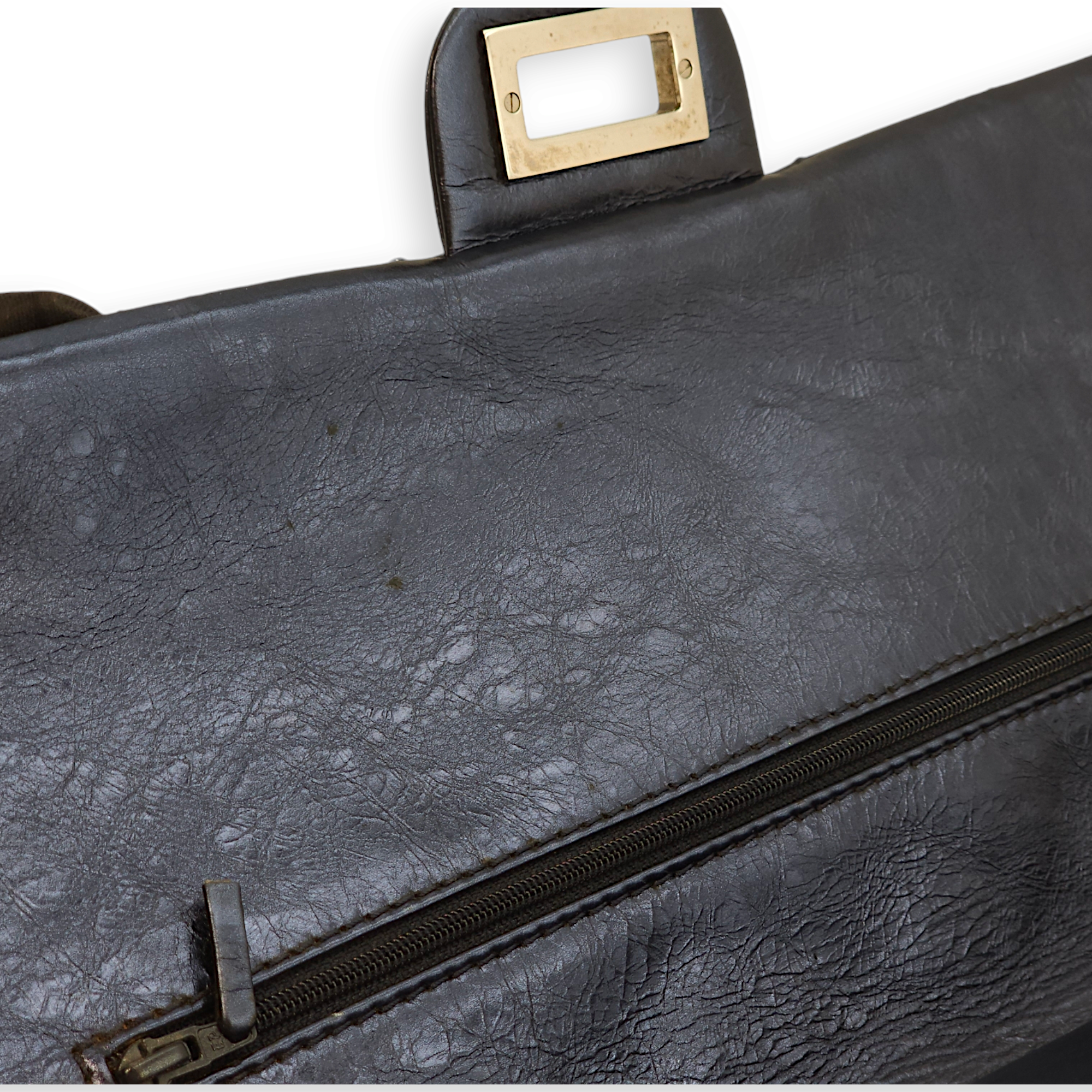 Reissue 228 Metallic Blue Crossbody Bag in Distressed Leather, Palladium hardware