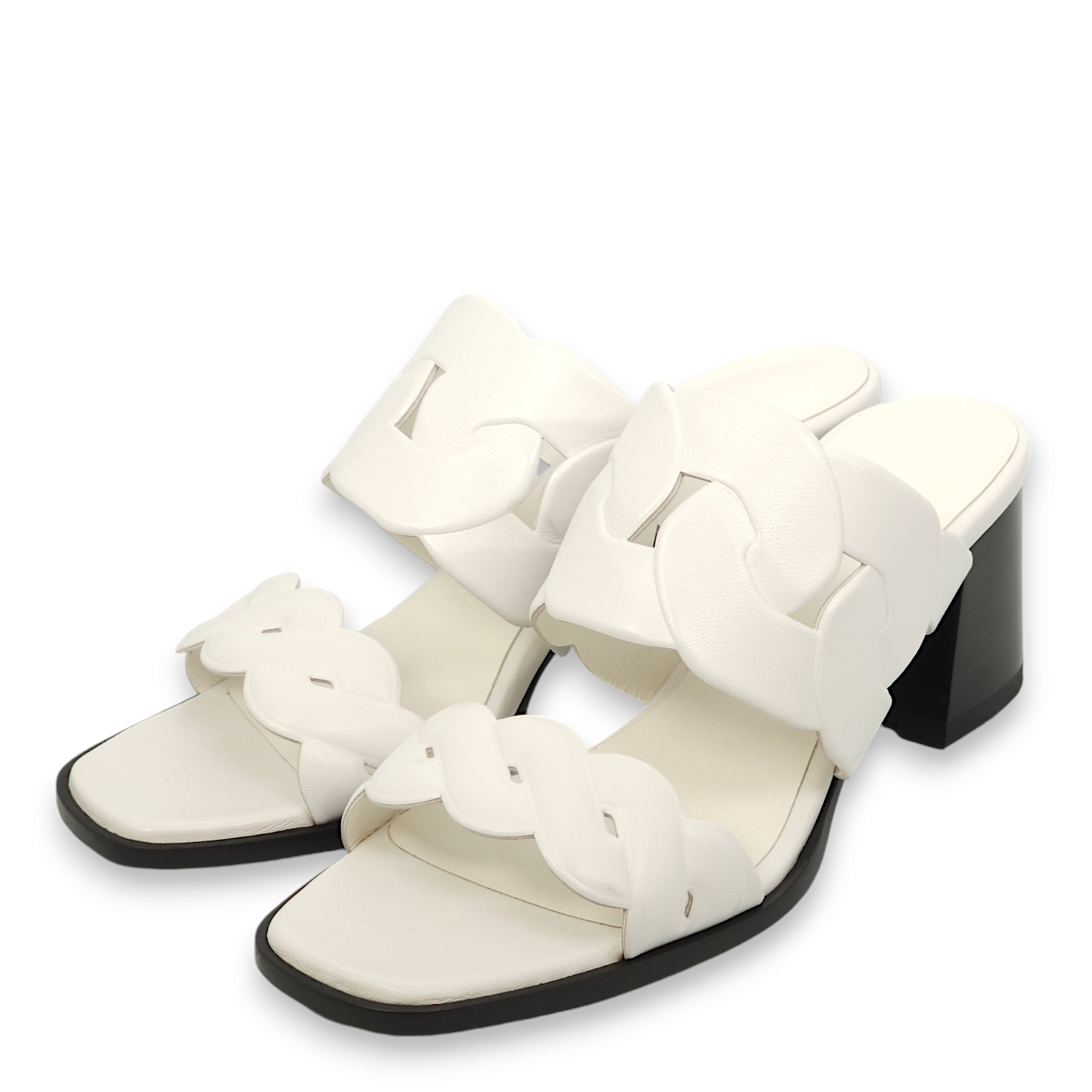 Gaby 60 38.5 Blanc Sandals in Nappa Leather