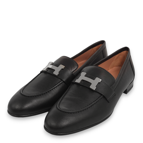 Hermès Paris 37 Black Loafers in Goat Leather Singapore Hermès Paris 37 Black Loafers in Goat Leather Singapore