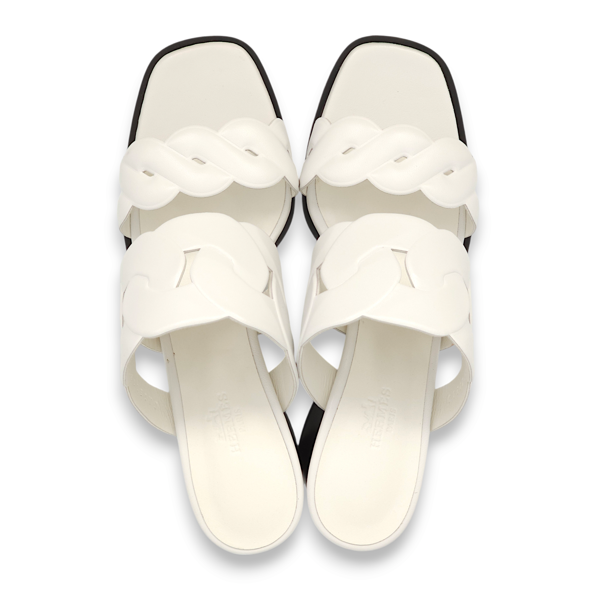 Gaby 60 38.5 Blanc Sandals in Nappa Leather