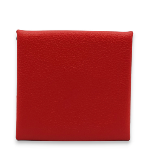 Bastia Change Rouge De Coeur Wallet in Evercolor, Palladium hardware