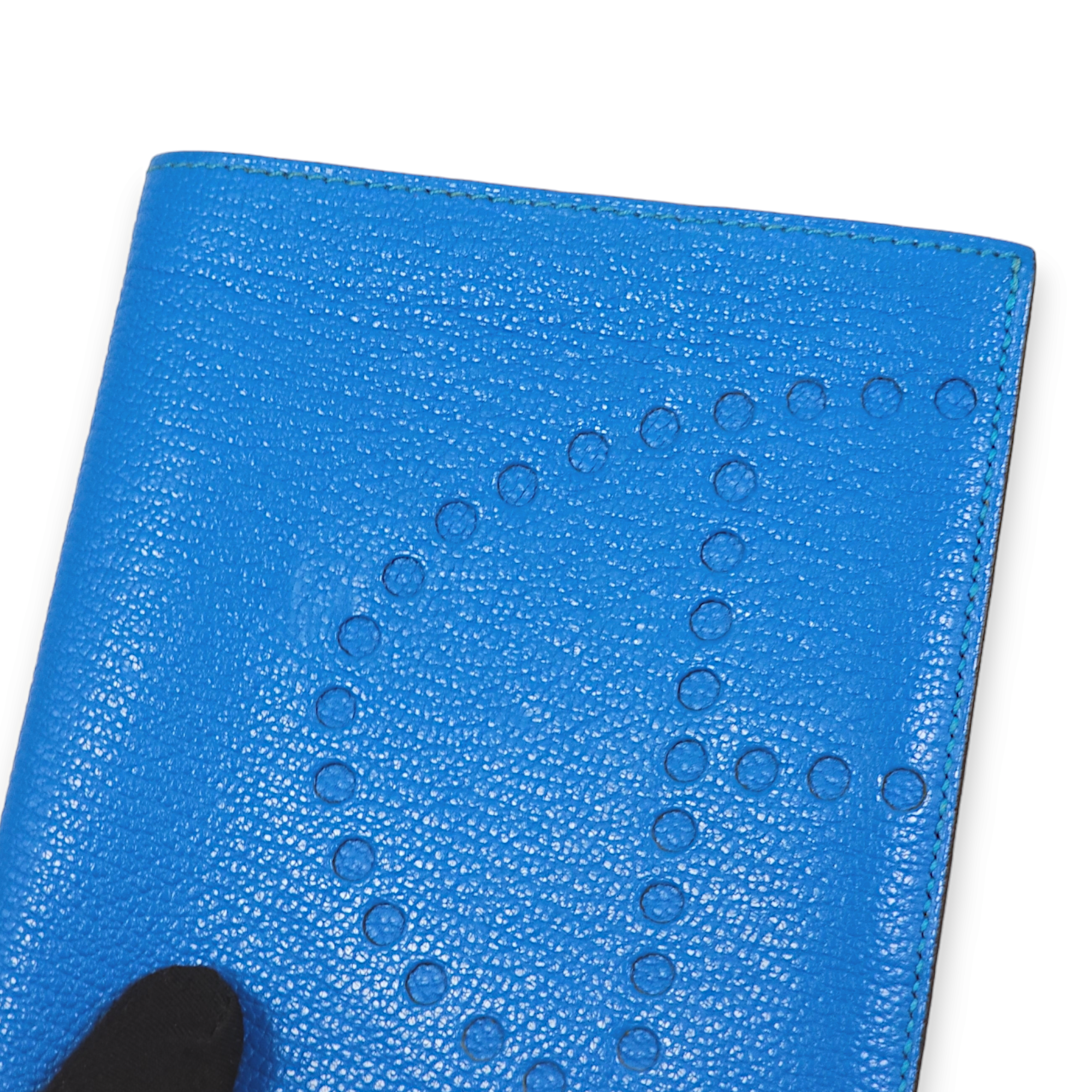 Evelyne Blue Mykonos Wallet in Chevre Mysore