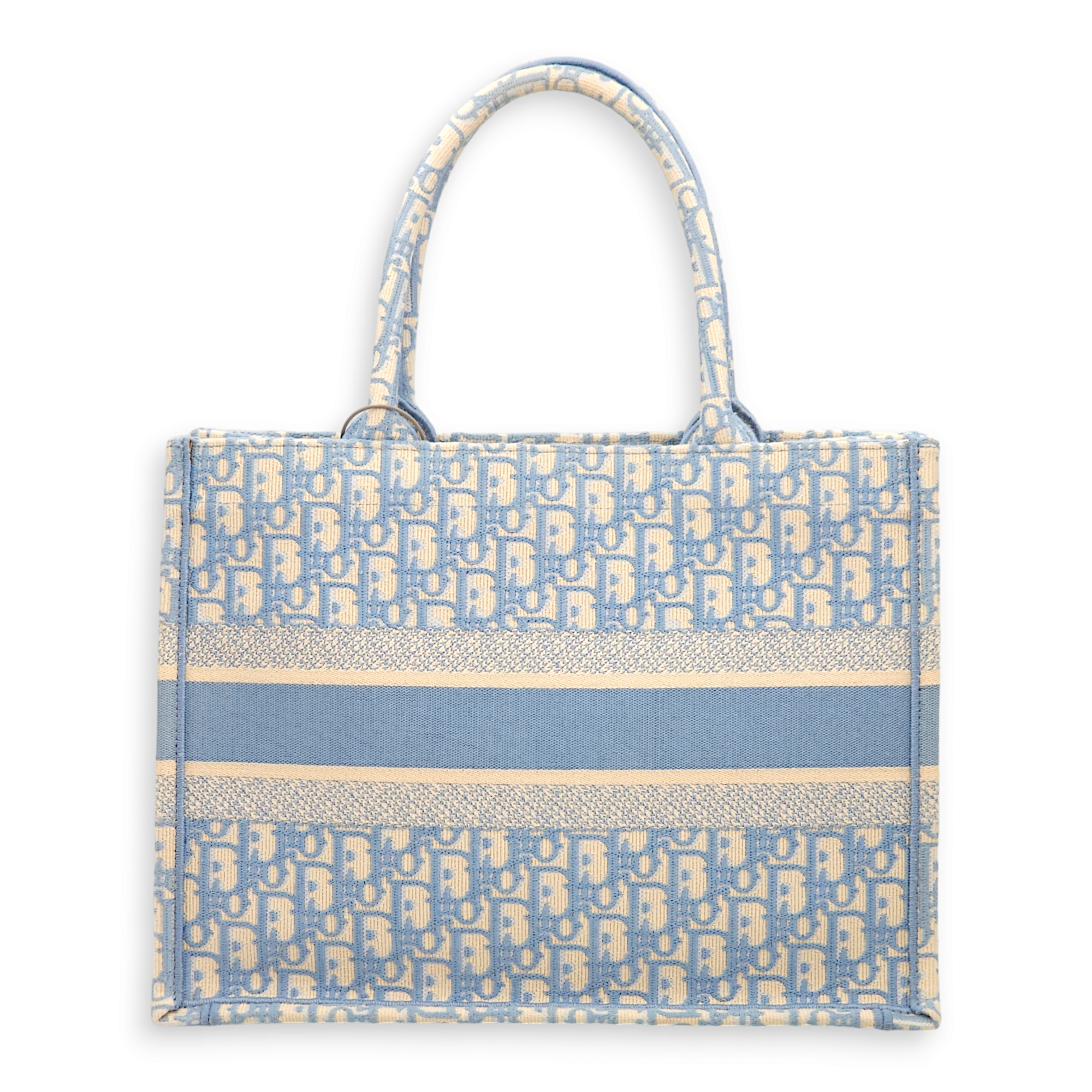 Oblique Medium Light Blue Oblique Tote Bag in Jacquard