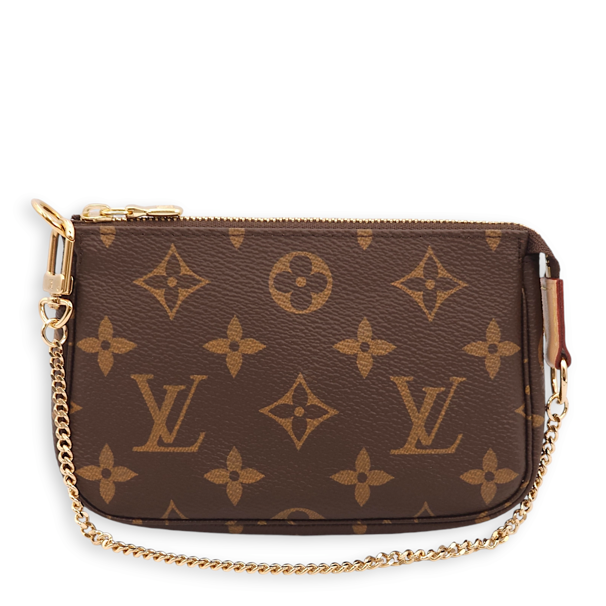 Pochette Mini Monogram Pouch in Canvas, Gold hardware