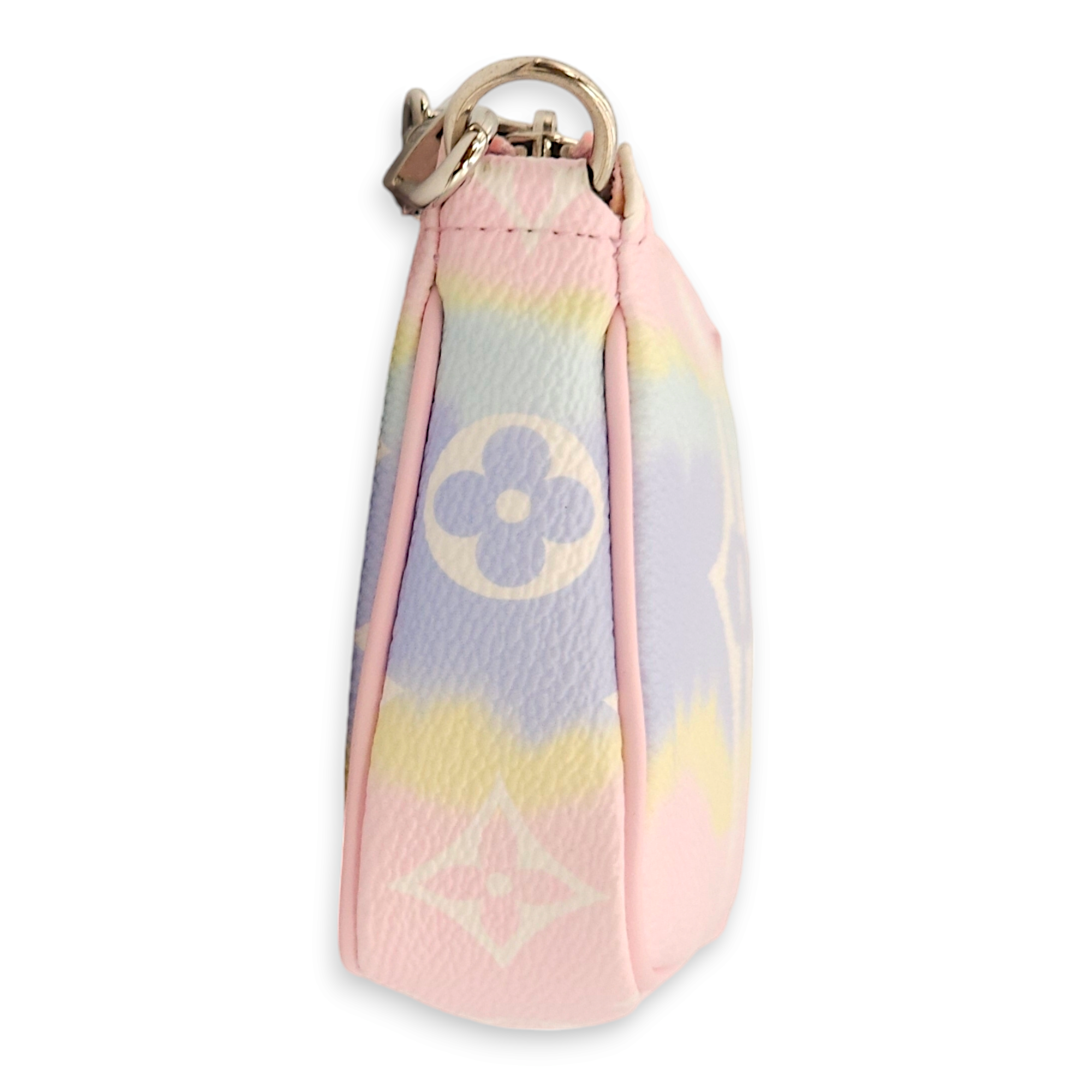 Escale Mini Pastel Pink, Purple, Yellow, Blue, White Pouch in Canvas, Palladium hardware