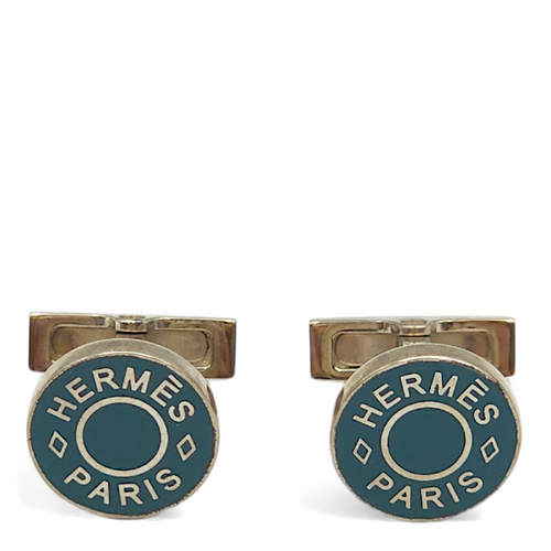 Licol 2 cufflinks Petrol Costume Jewellery, Palladium hardware