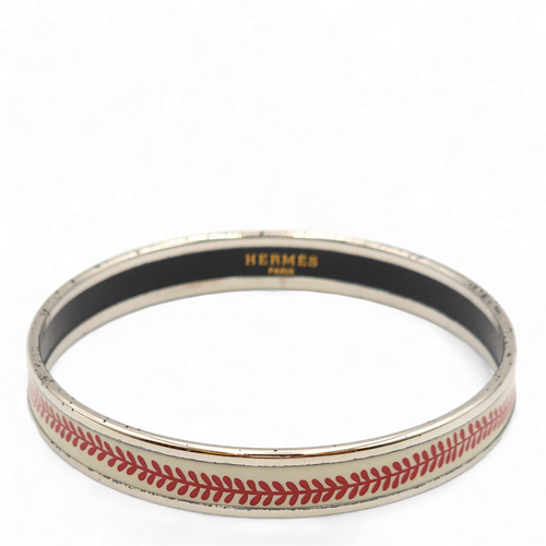 Enamel White Bracelet, Palladium hardware