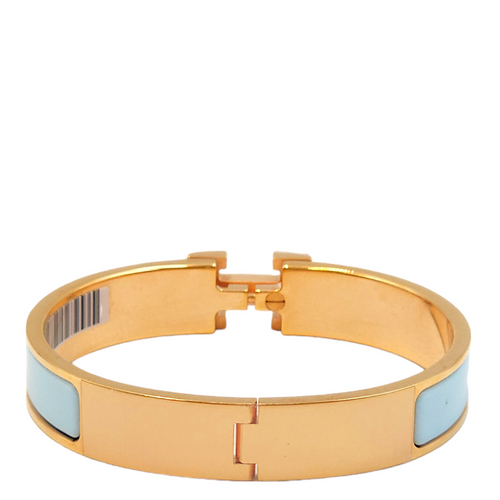 Clic H GM Blue Polaire Bracelet, Rose Gold hardware