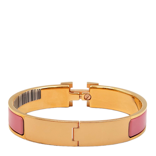 Clic H GM Rose Patch Bracelet, Rose Gold hardware