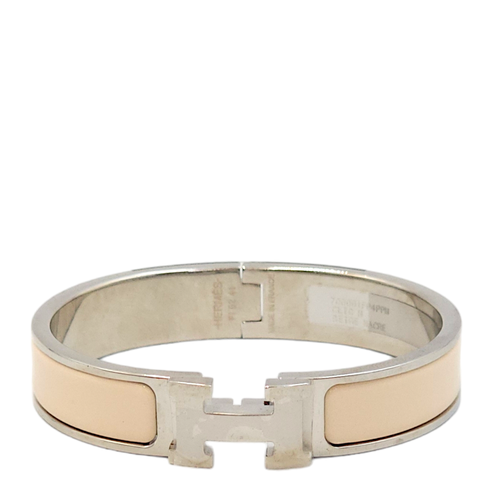 Clic H PM Beige Nacre Bracelet, Palladium hardware