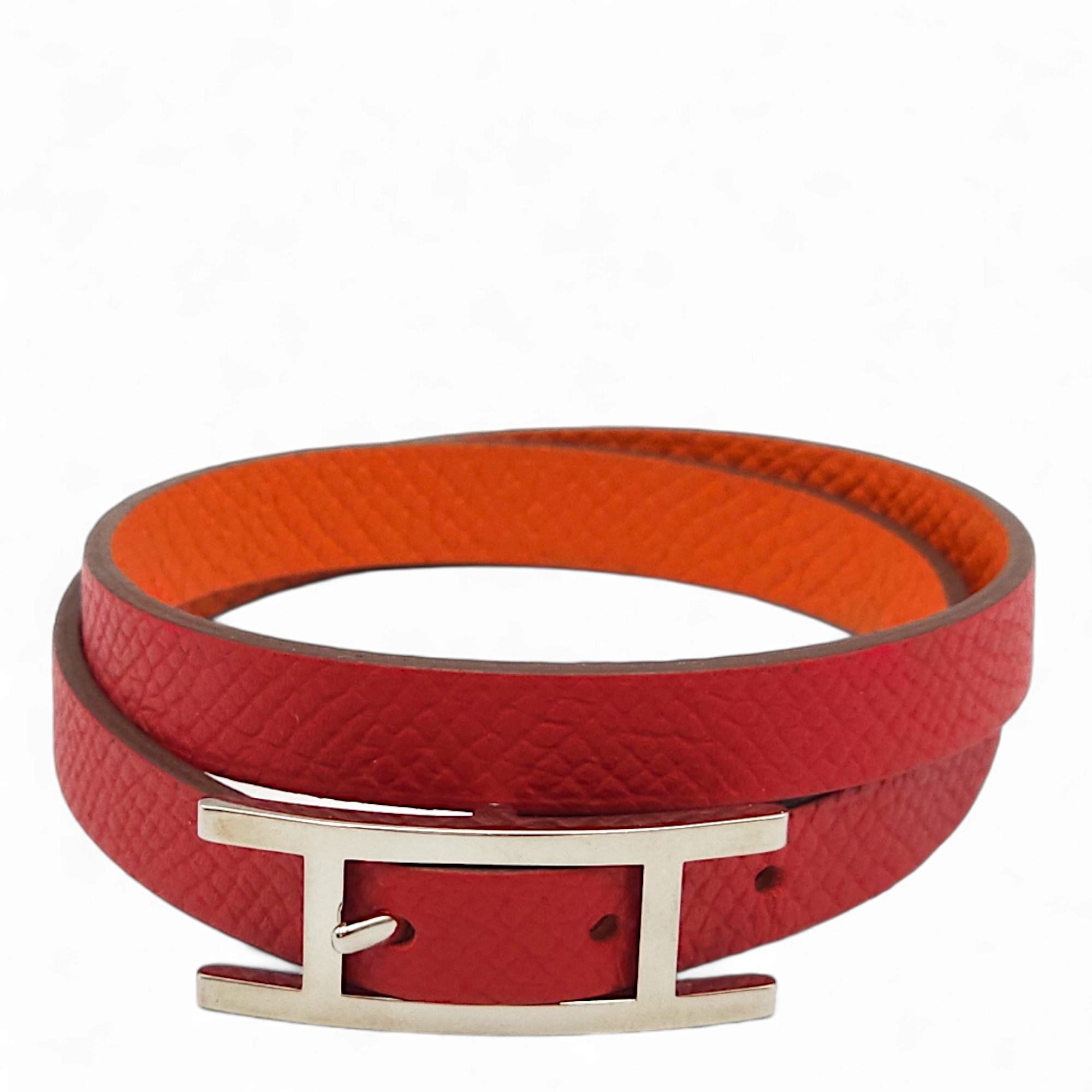 Behapi Double Tour Rouge Casaque Bracelet, Palladium hardware