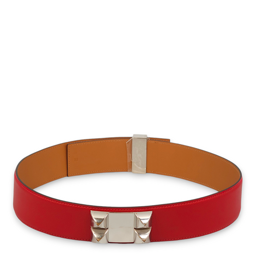 CDC 75cm Rouge Casaque Belt in Epsom, Palladium hardware