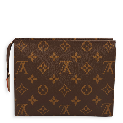 Toiletry 19 Monogram Pouch in Canvas, Gold hardware