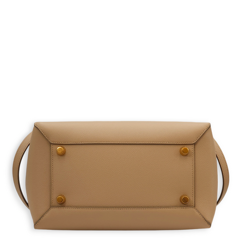 Belt Bag Medium Beige in Calfskin, Gold hardware