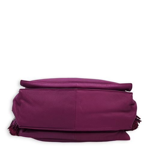 Flamenco 30 Purple Crossbody Bag in Calfskin, Gold hardware