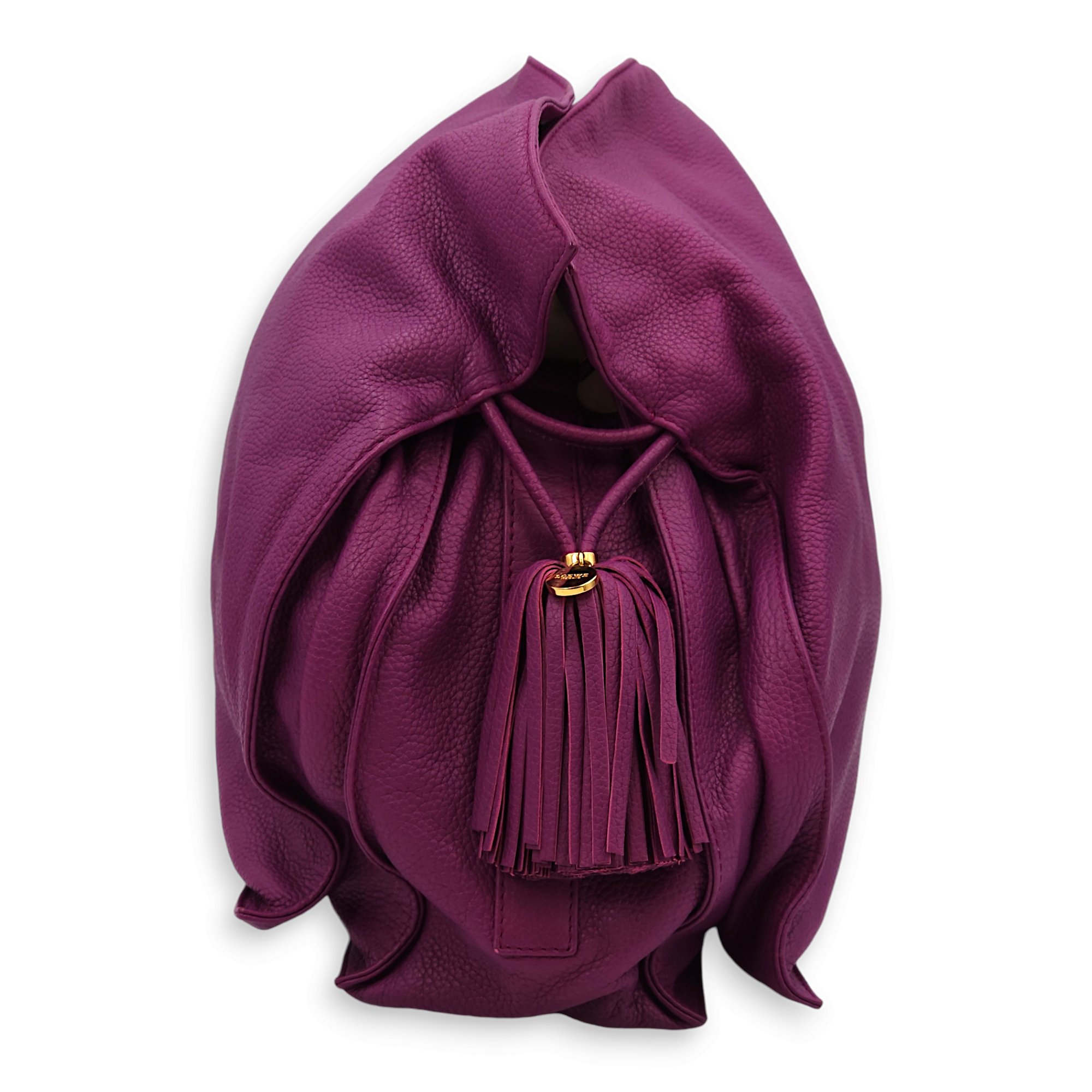 Flamenco 30 Purple Crossbody Bag in Calfskin, Gold hardware