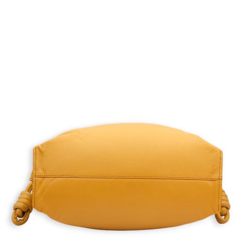 Puffer Flamenco Camel Shoulder Bag in Nappa Leather, Gold hardware