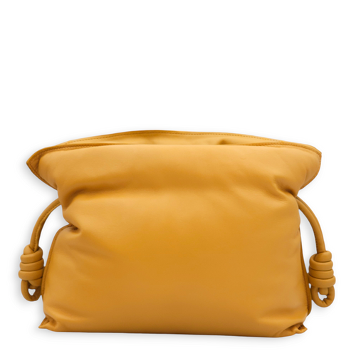 Puffer Flamenco Camel Shoulder Bag in Nappa Leather, Gold hardware