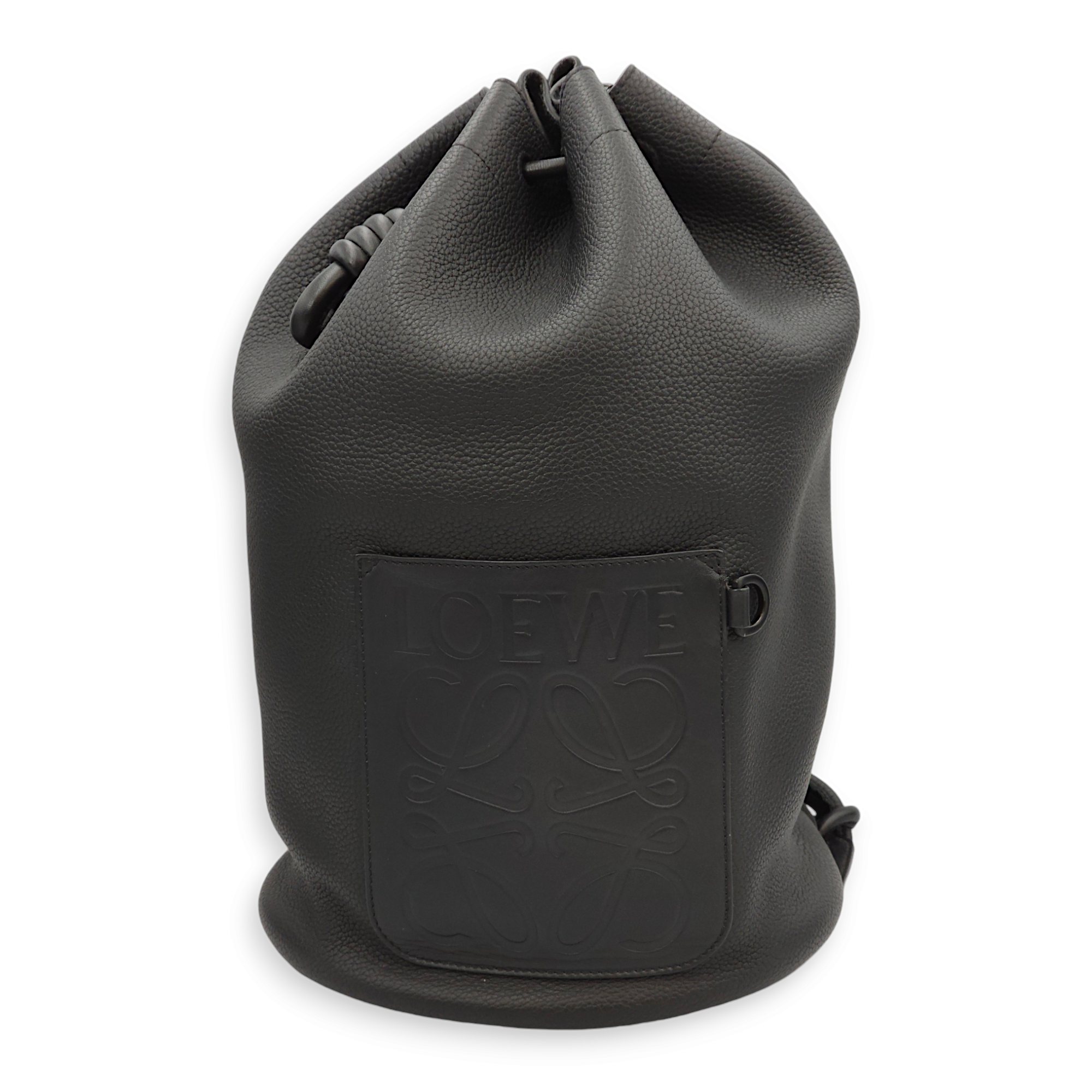 Sailor Large Black Duffle Bag in Calfskin