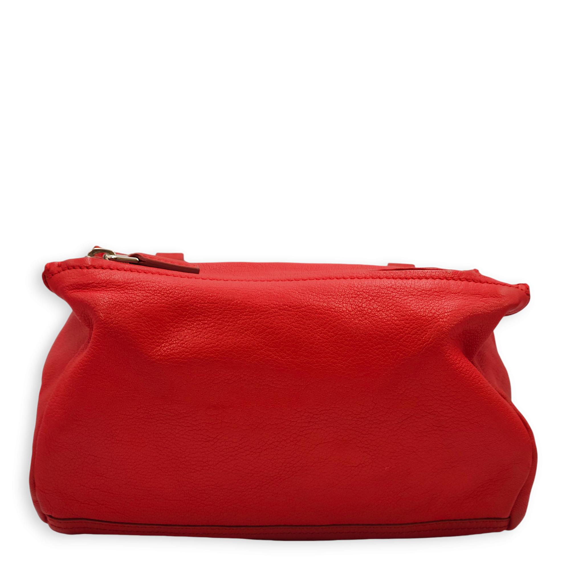 Pandora Red Crossbody Bag in Chevre Leather, Palladium hardware