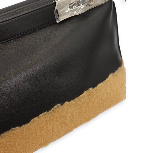 Missy Black/Brown Clutch in Calfskin