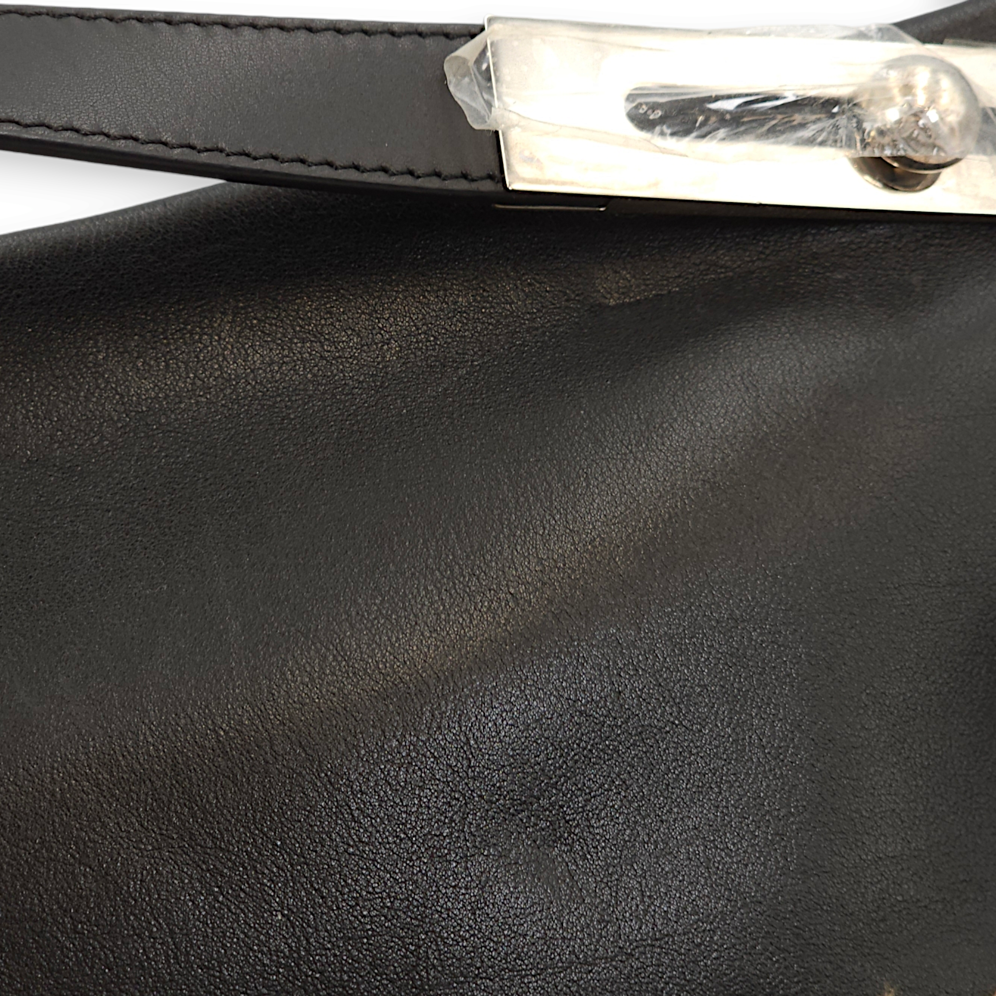 Missy Black/Brown Clutch in Calfskin