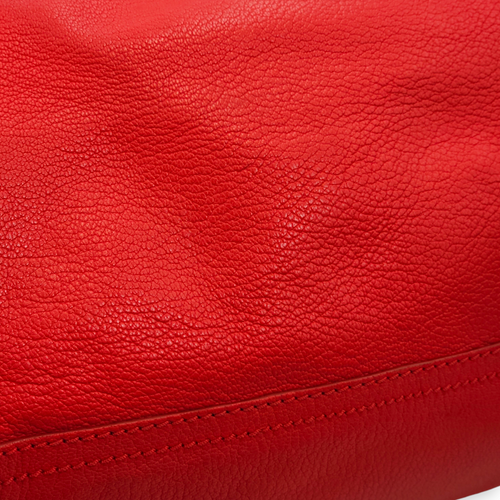 Pandora Red Crossbody Bag in Chevre Leather, Palladium hardware