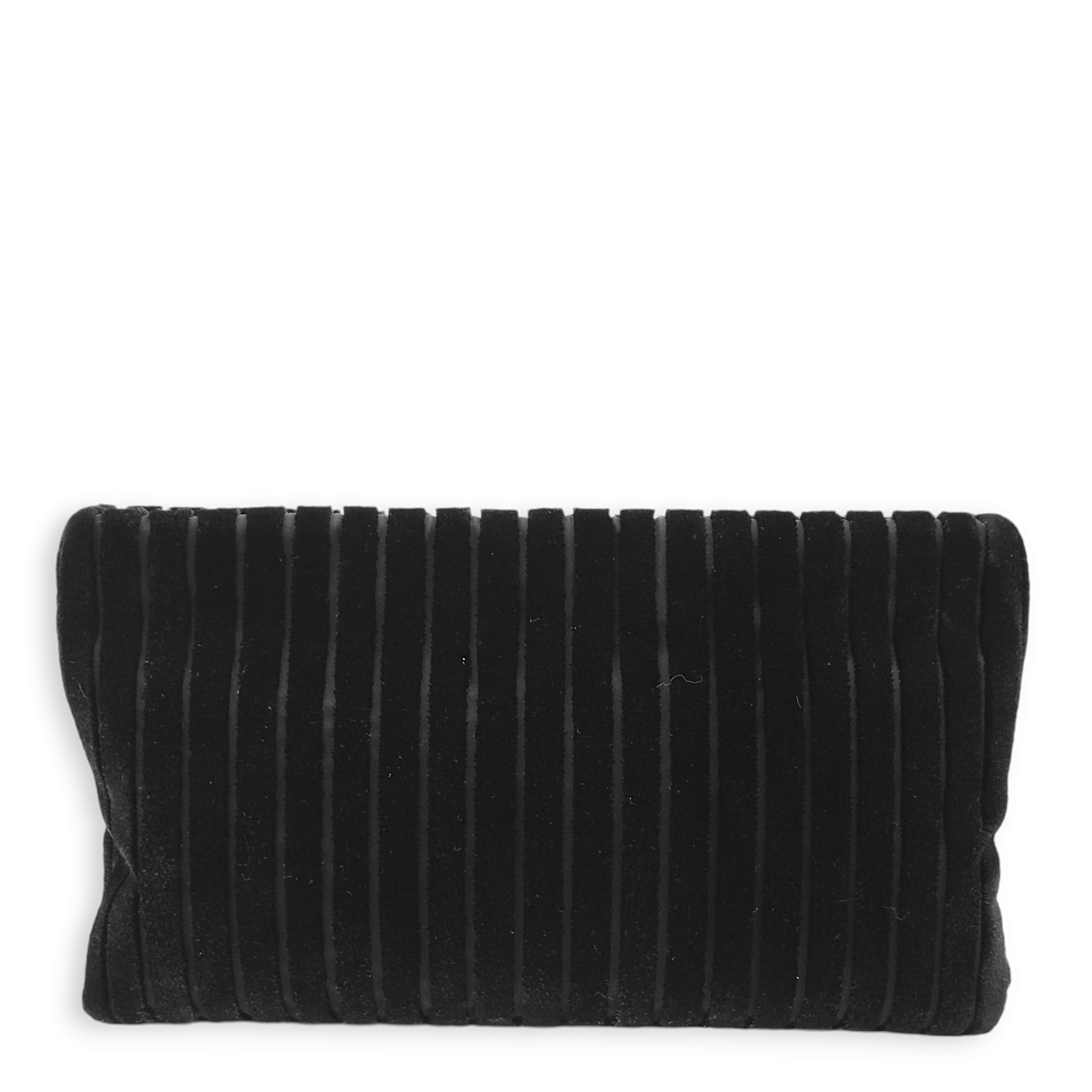 Pochette Black Crossbody Bag in Velvet, Palladium hardware