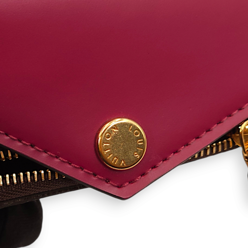 Zoe Monogram/Red Wallet, Gold hardware