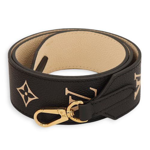 Bag Strap Black/Beige in Calfskin, Gold hardware