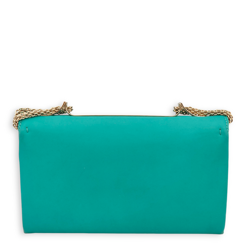 Rockstuds Va Va Voom Green Crossbody Bag, Gold hardware