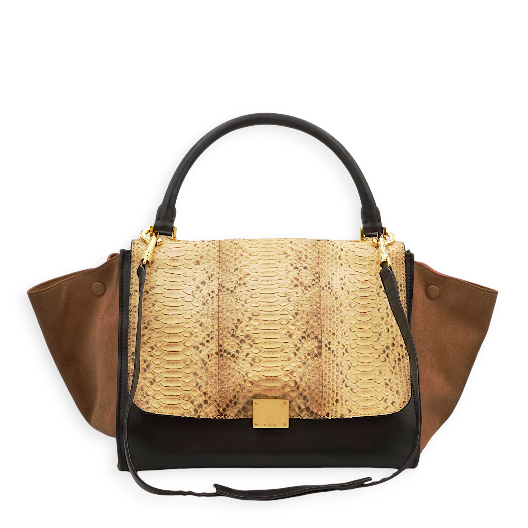 Trapeze Multi-colour Shoulder Bag, Gold hardware