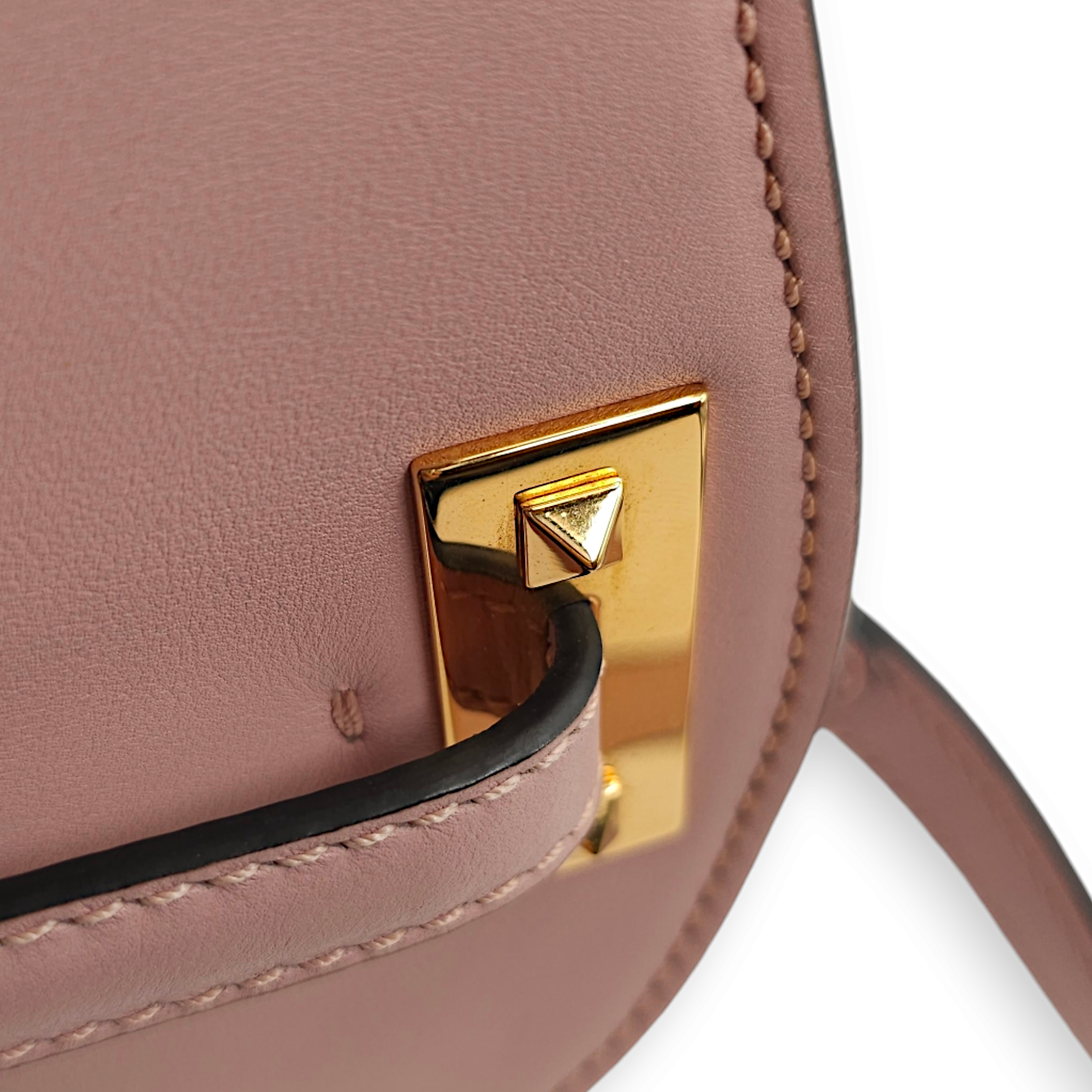 My Rockstuds Saddle Pink Crossbody Bag, Gold hardware