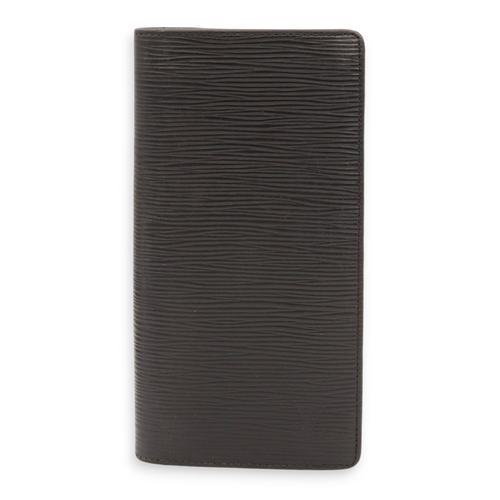 Brazza Black Wallet in Epi Leather, Palladium hardware