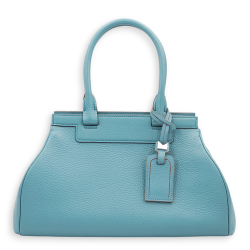 Pauline Blue Jean Top Handle Bag in Calfskin, Palladium hardware