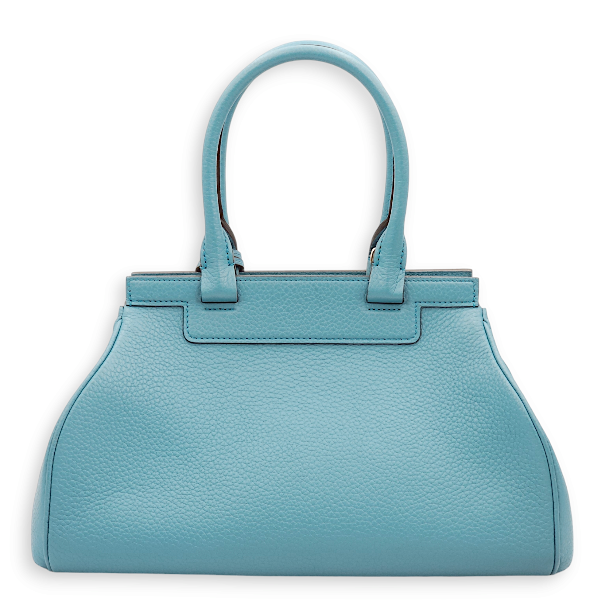 Pauline Blue Jean Top Handle Bag in Calfskin, Palladium hardware