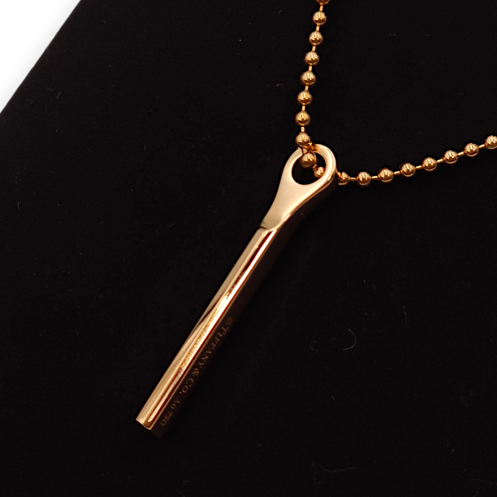 Makers Bar Pendant Necklace in Rose Gold