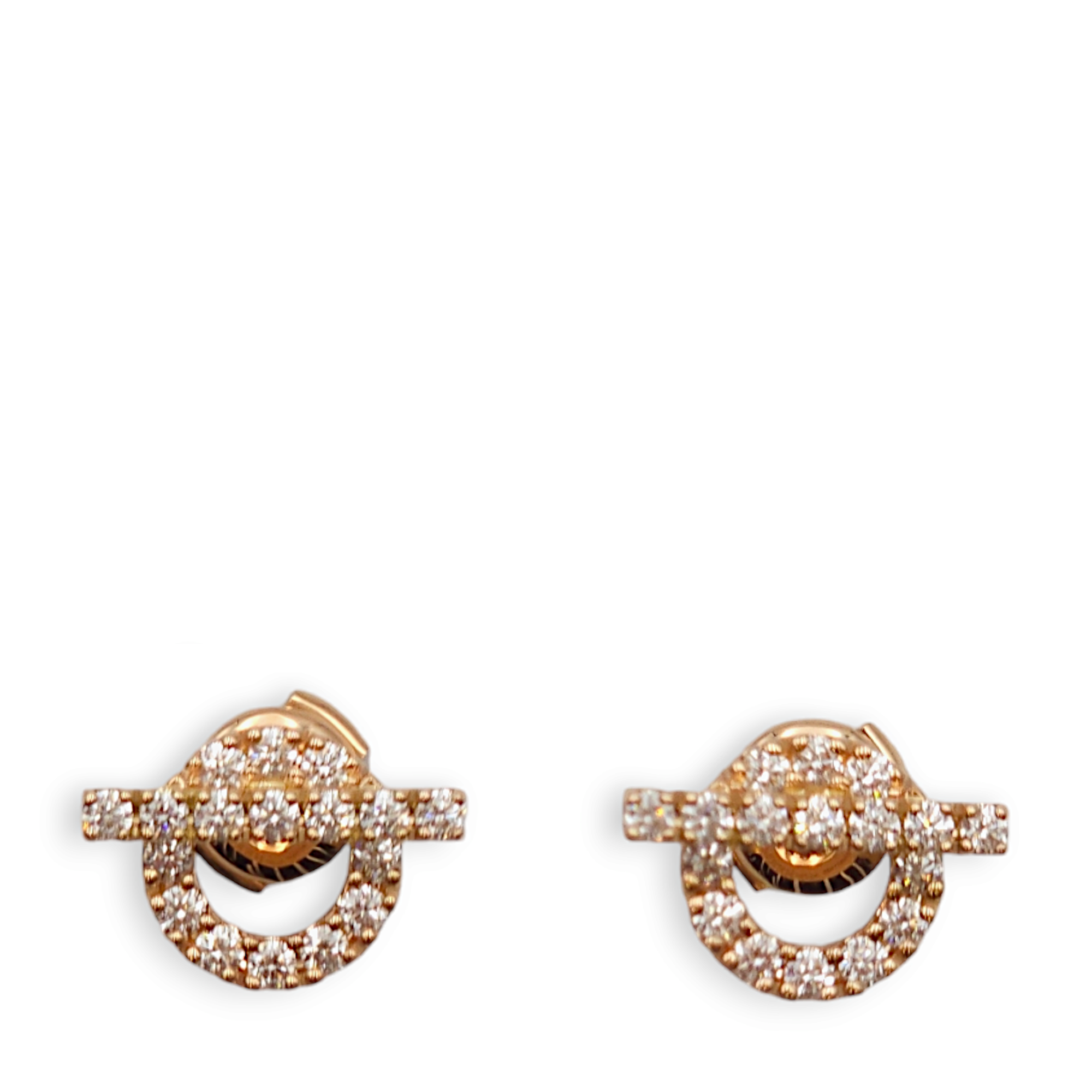 Finesse 34 Diamond, 0.92 Carat Earrings in Rose Gold